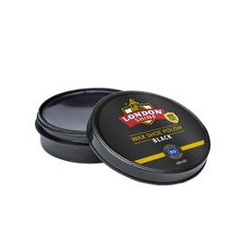 London Shine Wax Shoe Polish - Black 48 ml / 1.60 oz. For Black Leather Shoes & Boots.