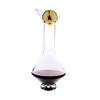 Glass Diamond Shaped Wine Decanter with Gold Lid, Fills 41