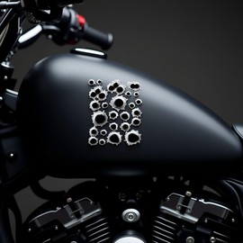 2pcs 3D Bullet Hole Car Stickers, Simulation Stereoscopic Fake Gun Bullet Holes Stickers Automotive Tattoo Decorations Accessories Bullet Waterproof Car Decals, Bumper Stickers, Decals and Magnets