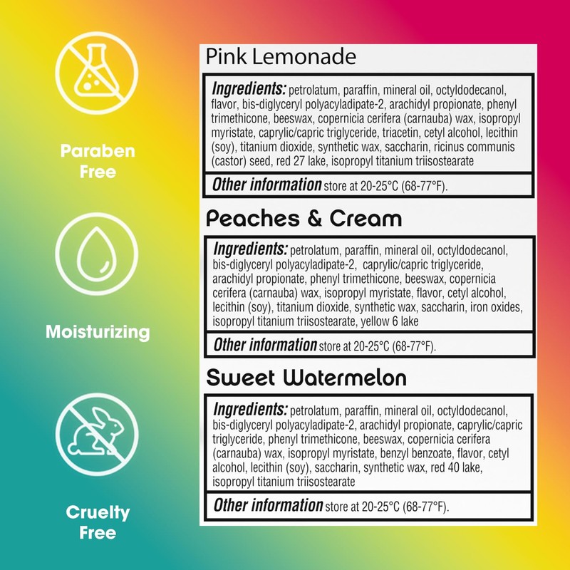 ChapStick Lip Balm, I Love Summer Collection, Variety 3-Pack –