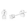 Vir Jewels 1/6 cttw Diamond Stud Earrings .925 Sterling Silver Round 4 Prong with Push Backs