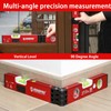 RONGPRO 20Inch Foldable Magnetic Level-with 30Ft Laser Leveling Line and