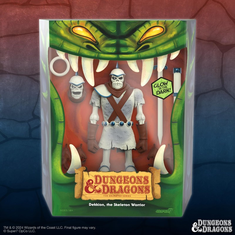 Super7 Dungeons and Dragons ULTIMATES! Dekkion The Skeleton Warrior (Glow)