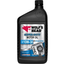 Wolf's Head Super Duty 10W-30 Motor Oil (836-91076-56) 1 Quart Bottle, Pack of 12