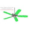 Skull Patch Pattern Green - Ceiling Fan Skin Kit fits