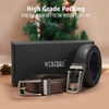 WERFORU Pack of 2 Men's Leather Belt with Slide Automatic