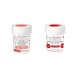 2 powdered food colorings - red-coral