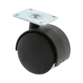 MS Beschläge® Furniture Castors Transport Castor Plastic with Screw-On Plate 35 mm Swivel Castor