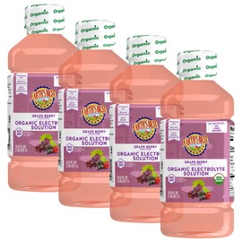 Earth's Best Organic Toddler Drink, Organic Electrolyte Solution for Children 2 Years and Older, Organic Grape Berry Drink with Zinc, 1 Liter Bottle (Pack of 4)
