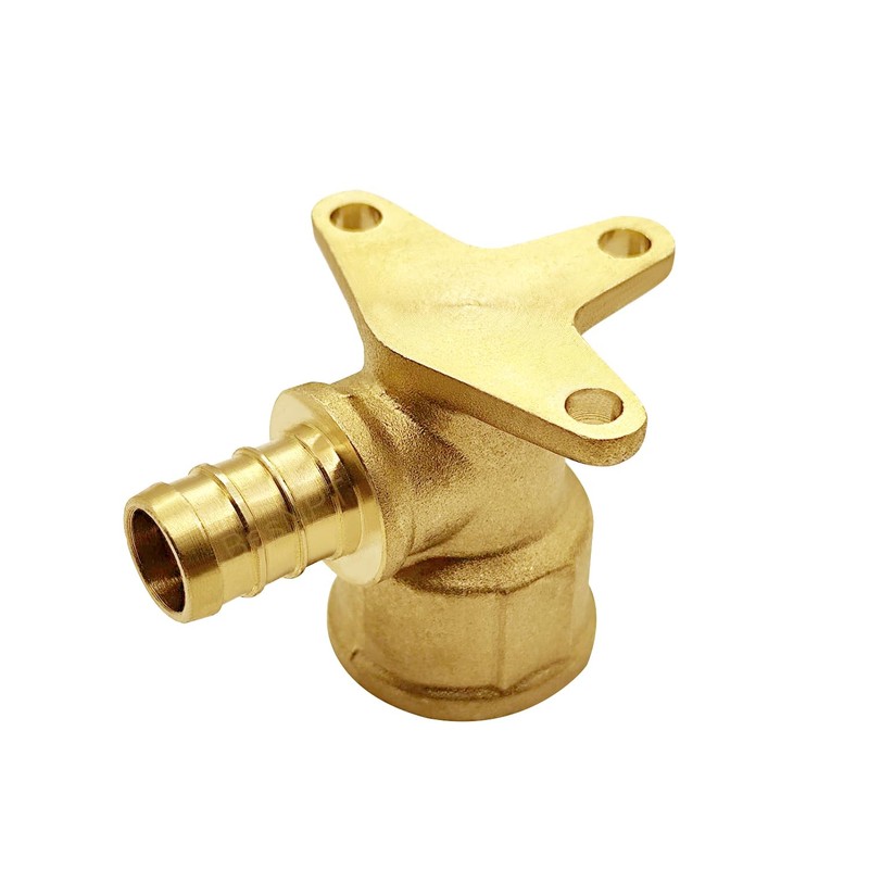 BesNPT 4 Pcs Brass Drop Ear Elbow Pex 1/2" x