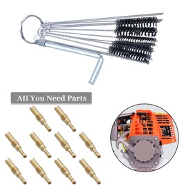 Haishine Carburetor Nozzle Set, 10 Pieces Slow Pilot Nozzles for 125cc, 150cc, 200cc, 250cc, GY6 Engines, for Keihin OKO CVK KOSO PE PWM Carburetor Accessories (with Carburetor Cleaning Brush)