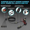 20Pods Metal Pure White LED Rock Lights Kit with Switch