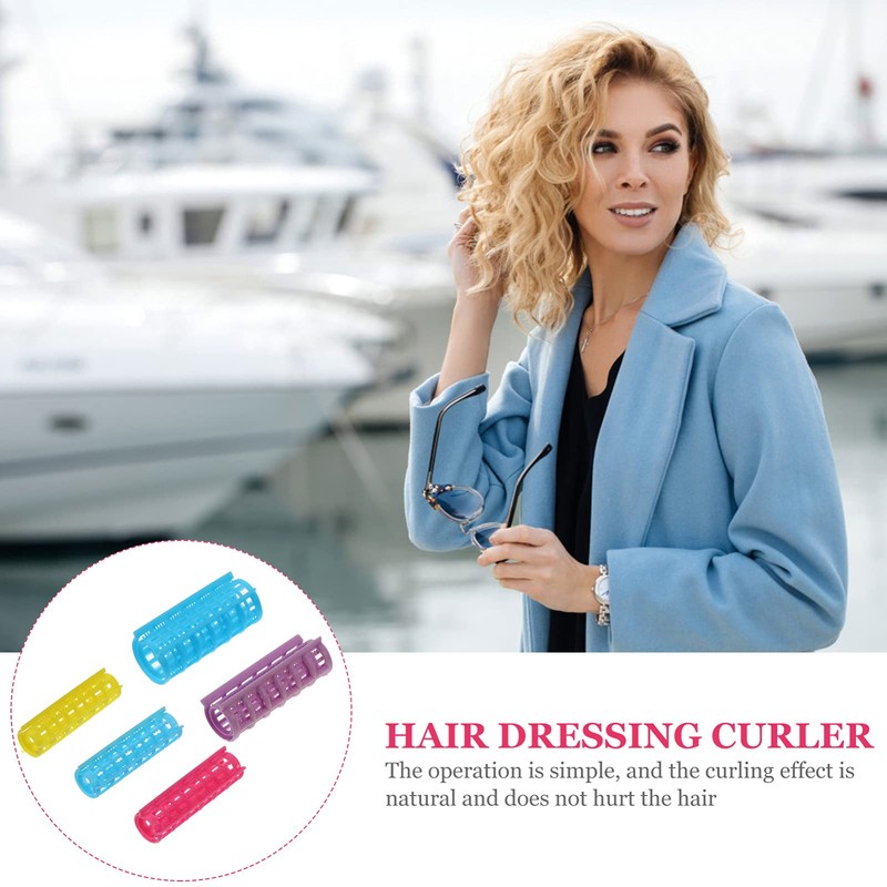 Plastic Hair Curler Self Grip Rollers Hairdressing Curlers Rollers No
