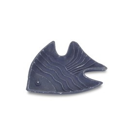 HomeRoots 8 Blue Angel Fish Cast Iron Vanity Tray Tray