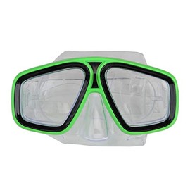 Laguna Recreational Swim Mask with Nose Piece - 6.25" - Lime Green