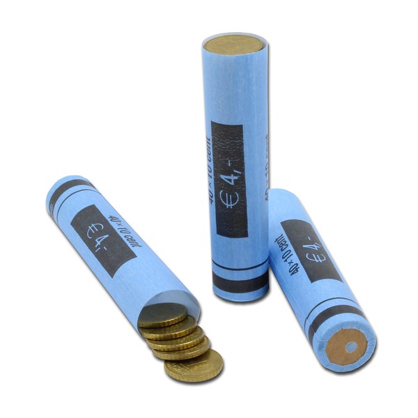effektivo 10114 Euro Paper Coin Sleeves for 10 Cent Coins,