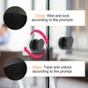 uxcell 2Pcs Suction Cup Glass Mirror Door Handle, Door Shower