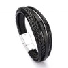 Generic Woven Braided Leather Mens Bracelet 20cm Cuff Bangle Wristband,