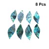 Healifty 8 Pcs Flat Abalone Shell Beads Drop Charms for