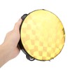 Hand Tambourine Double Row Percussion Polyester Drum Skin Solid Wood