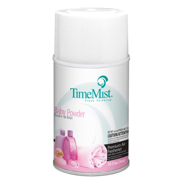 TimeMist 332512TMCT 5.3 oz. Metered Baby Powder Fragrance Dispenser Refills (12-Pack)