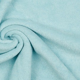 Stretch Cotton Terry Towelling Fabric Material - Pale Blue, 1Mtr - 150cm x 100cm
