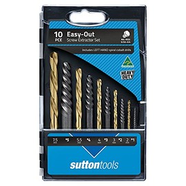 Sutton M603 Screw Extractor 10-Pieces Set, #1 - #5 + Left Range