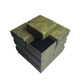 ARTISAMILY 12pcs 2x2 x1 Inch Green Earring Bracelet Necklace Box Small Jewelry Gift Boxes Cotton Fill Cardboard Paper Jewelry Boxes Case for Birthday Wedding Christmas Shipping Storage