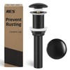 KES Bathroom Sink Drain Without Overflow, Solid Ceramic Cap Pop