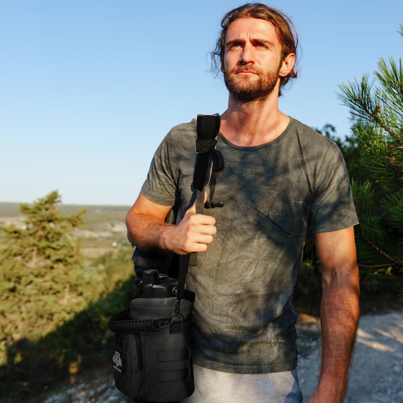 NATURE PIONEOR 32 64 128oz Tactical Water Bottle Pouch, Multi-Function
