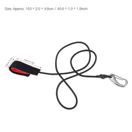 TOPINCN Paddle Lead for Boats, Adjustable Paddle Safety Lead, Lightweight, Multipurpose, Elastic, Strong Load for Boat for Kayak (Black)