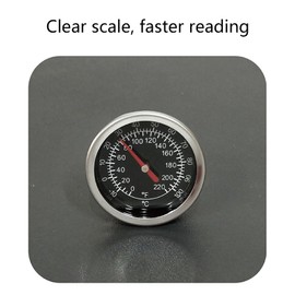 Dial Thermometer 1/4 NPT Thread Joint Stainless Steel Temperature Meter Gauge -10-100℃/0-220ºF for Boiler Tea Kettle Dial Temperature Gauge Accuracy