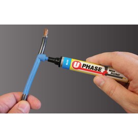 U-Mark U-Phase Wire Marker Single Phase Set Blue/Red/White/Green (Pack of 4) 10718PSA