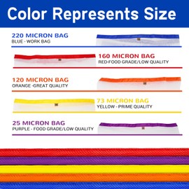 STFALI Bubble Bags, Bubble Hash Bag 5 Gallon 5 Bags Set, Hash Strainer with Press Strainer, Storage Bag Kit for Herb Extraction and Production, Herbal Ice Bubble Bag Extractor Kit