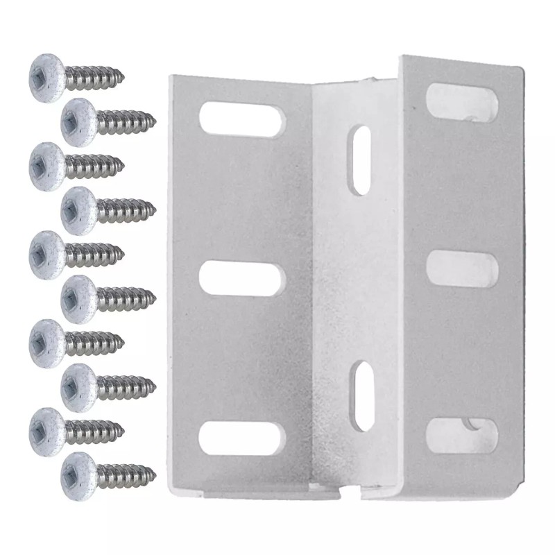 Freedom 2-3/4" Heavy Duty Fence Rail Bracket White Aluminum 2