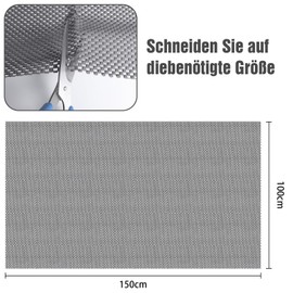 SDLDEER Carpet Non-Slip Mat, 100 x 150 cm Non-Slip Mat Carpet Underlay, Non-Slip Carpet Stopper, Multi-Purpose Non-Slip Mat for Carpet, Table Cloths, Car, Drawers, Pallet, Shelf (Grey)