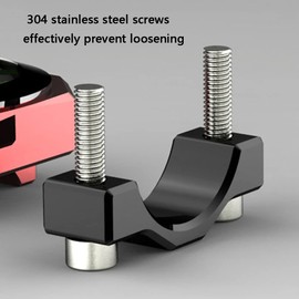 Motorcycle Handlebar Thermometer Gauge; Waterproof Luminous Alloy Temperature Gauge; Compatible with Yamaha, Kawasaki, Suzuki; Black