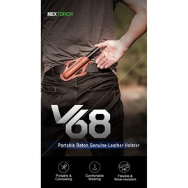 NEXTORCH V68 Leather Holster for Walker Series Stick - Brown
