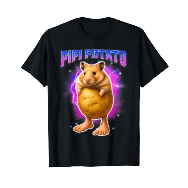 PIPI Potato Italian Brainrot Funny Hamster Meme T-Shirt