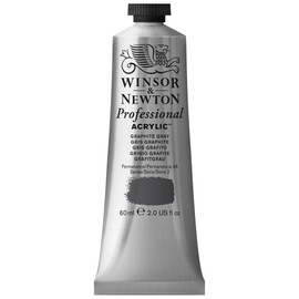 Winsor & Newton Professional Acrylic Color Paint, 60ml Tube, Graphite Grey