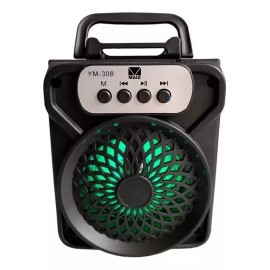 Maíz 3x2 Bocina Bluetooth Recargable Portatil Radio Fm Usb Led Color Ab