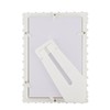 White Pearl and Crystal Plastic Picture Frame for Tabletop Display