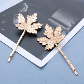TseenYi Leaf Maple Hair Clips Barrette Gold Leaf Hairpin Maple Leaves Hair Bobby Pins Leaves Hairclip Autumn Leafs Hairpins Hairs Clamps Wedding Hairs Headclip
