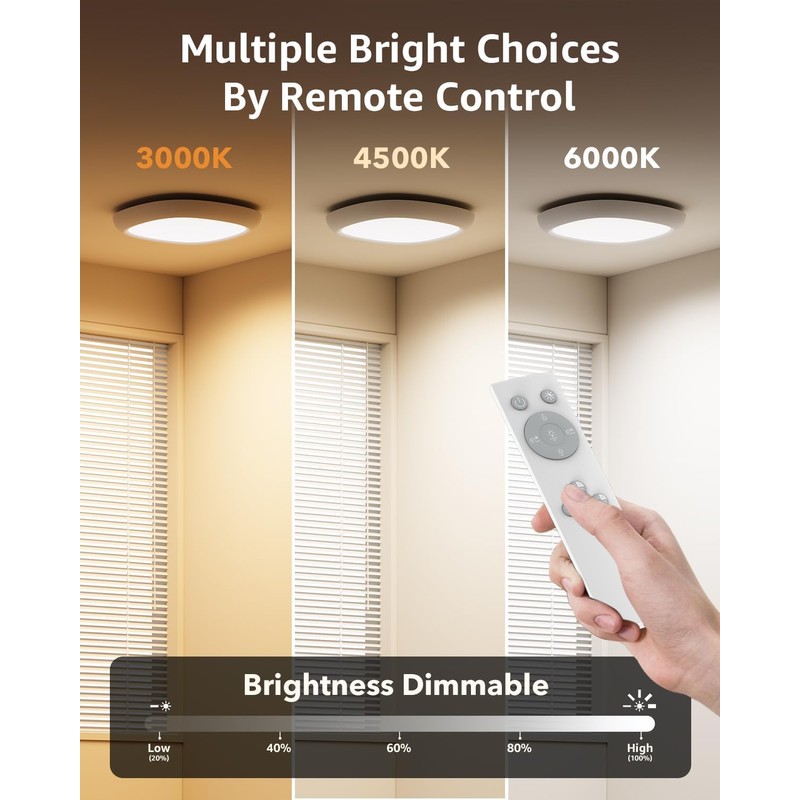 2 Pack Rechargeable Shower Lights for Inside Shower, 12000mAh Motion