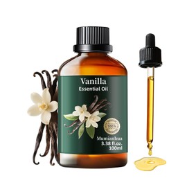 Vanilla Essential Oil Pure, Mumianhua Natural Vanilla Bean Oil for Diffuser, Aromatherapy, Skin, Perfume,Candle, Soap Making,DIY 3.38 Fl Oz