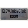 Elevator Motor Room Sign (Brush Aluminium, 3.5X8)-The Mont Argent Line.