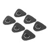 6Pcs PVC D Ring Patch Elastic Rope Set Stainless Steel