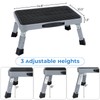 Height-Adjustable 7"- 9" Folding Step Stool with Non-Slip Platform 10"