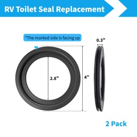 2 Pack RV Toilet Seal Gasket, Flush Ball Seal Kit #385311658, Toilet Water Tight Seal Replacement for Dometic 300/310/320 to Solve The Leakage Problem and Odor Control, Easy Installation