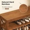 Shoe Rack Bench with Storage 3 Tier Bamboo Shoe Bench